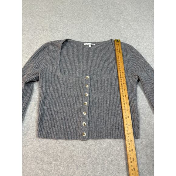 Reformation Womens Size M Gray Idina Cashmere Cropped Cardigan - Picture 5 of 8